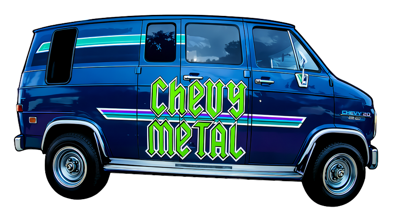 Chevy Metal Van Vinyl Sticker